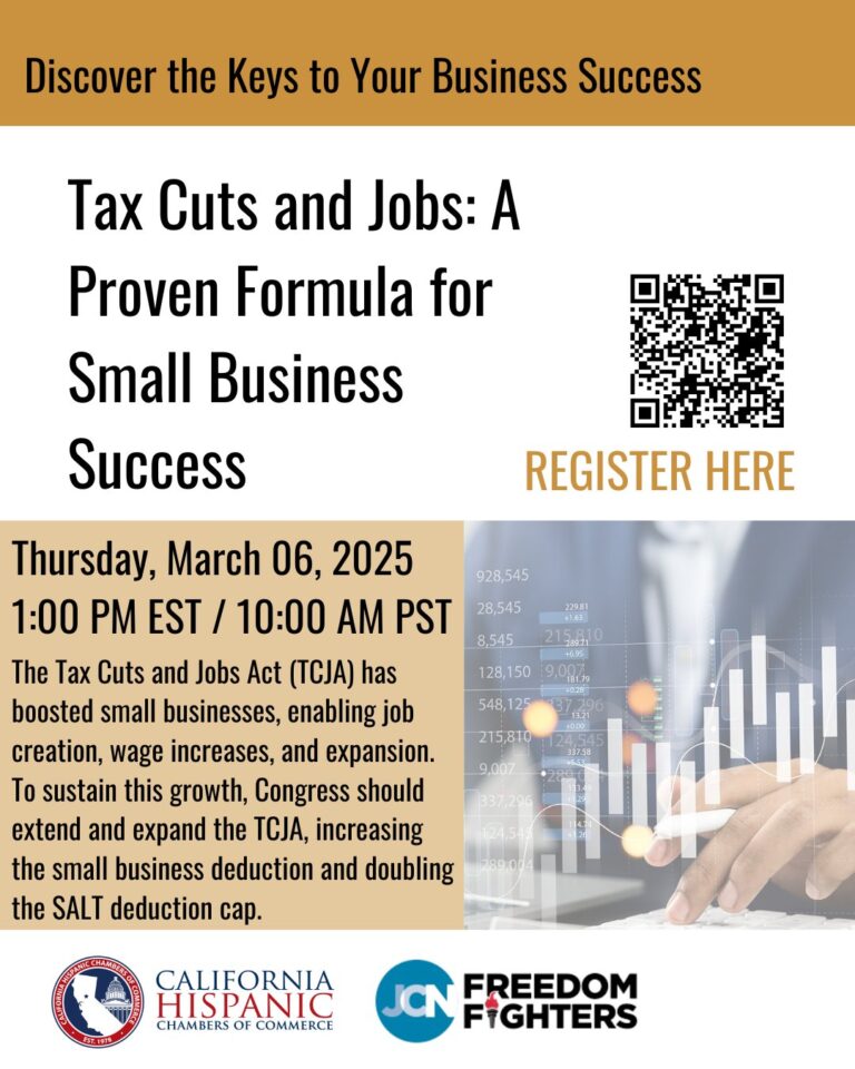 Join the California Hispanic Chamber of Commerce for a Tax Event Supporting Small Businesses